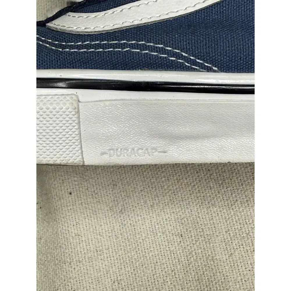 Vans Old Skool Shoes Sneakers Suede Canvas PopCush Navy White Mens Size 8.5